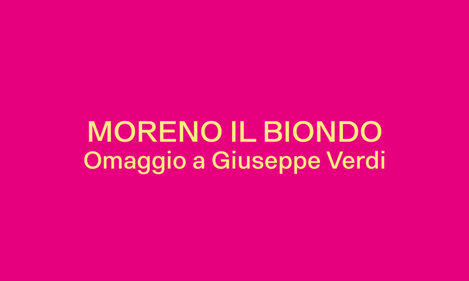 MORENO IL BIONDO