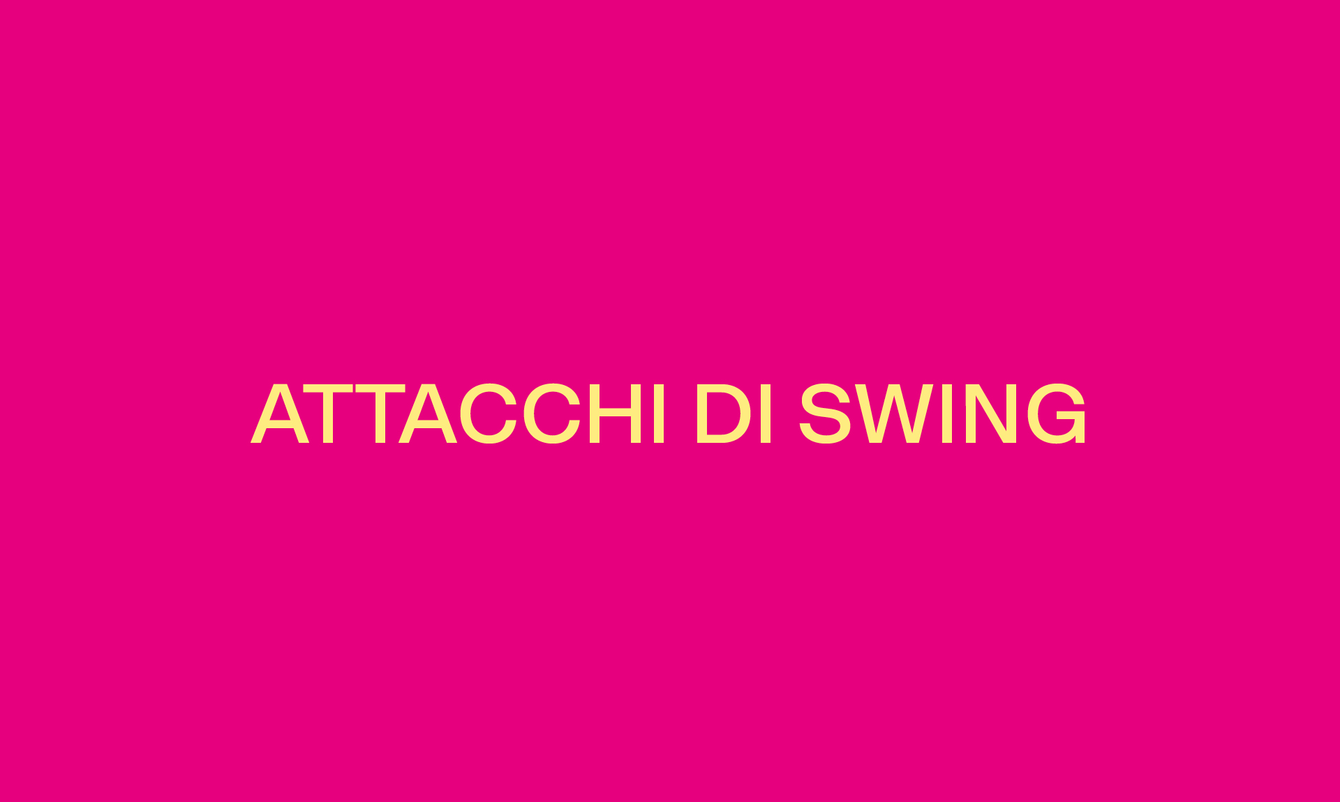 ATTACCHI DI SWING