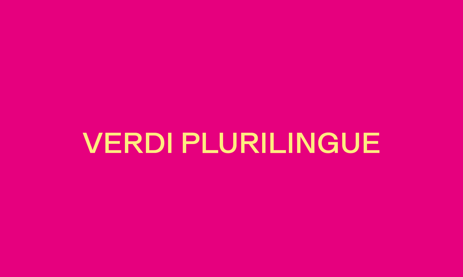 VERDI PLURILINGUE